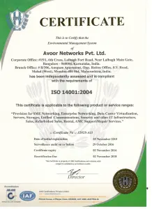 ISO 14001:2004 Certificate