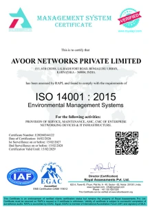 ISO 14001:2015 Certificate